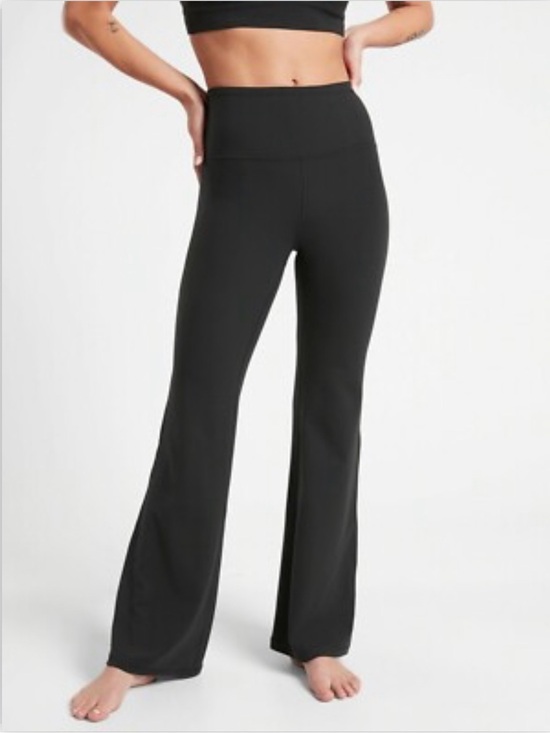 Athleta Pants - Athleta Elation Flare Leggings Small Black High Rise Yoga Pants